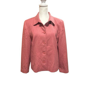 Vintage Pendleton Blazer‎ Jacket Womens 10 Pink Button Front Virgin Wool Lined
